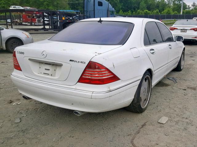 WDBNG75J9YA060195 - 2000 MERCEDES-BENZ S 500 WHITE photo 4