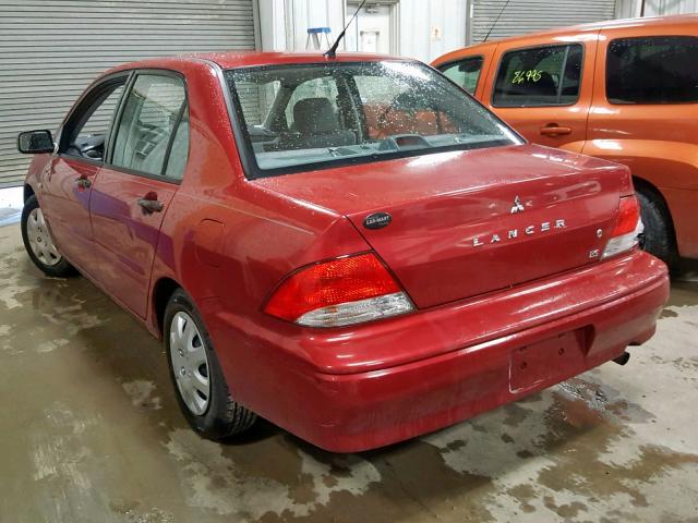 JA3AJ26EX3U007758 - 2003 MITSUBISHI LANCER ES MAROON photo 3