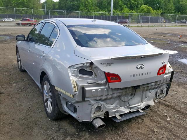 JNKCV61E49M304836 - 2009 INFINITI G37 BASE SILVER photo 3