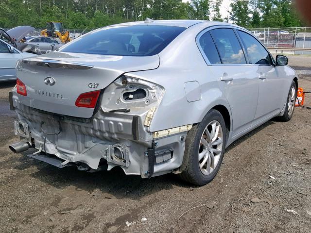 JNKCV61E49M304836 - 2009 INFINITI G37 BASE SILVER photo 4