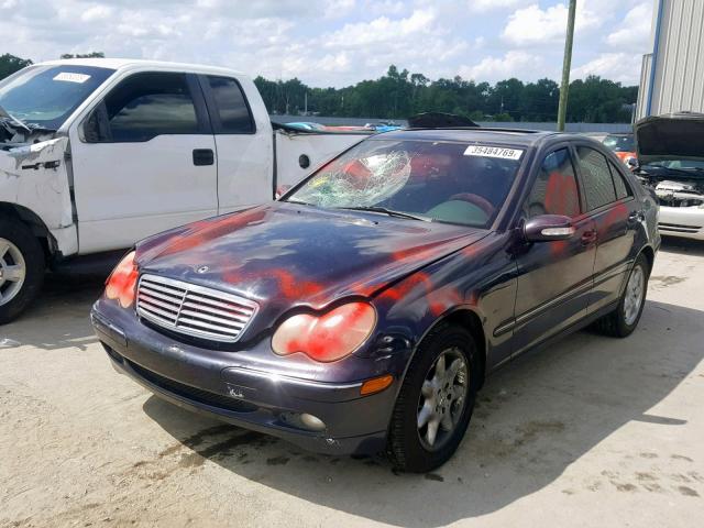 WDBRF61J43F410395 - 2003 MERCEDES-BENZ C 240 BLACK photo 2