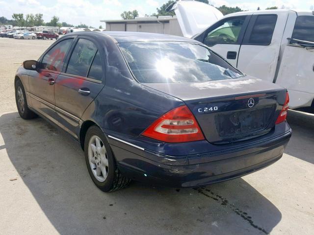 WDBRF61J43F410395 - 2003 MERCEDES-BENZ C 240 BLACK photo 3