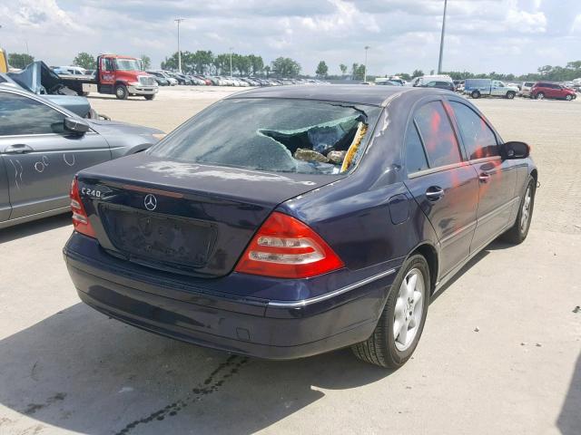 WDBRF61J43F410395 - 2003 MERCEDES-BENZ C 240 BLACK photo 4