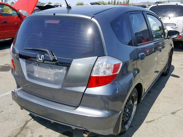 JHMGE8H30CC029447 - 2012 HONDA FIT GRAY photo 4