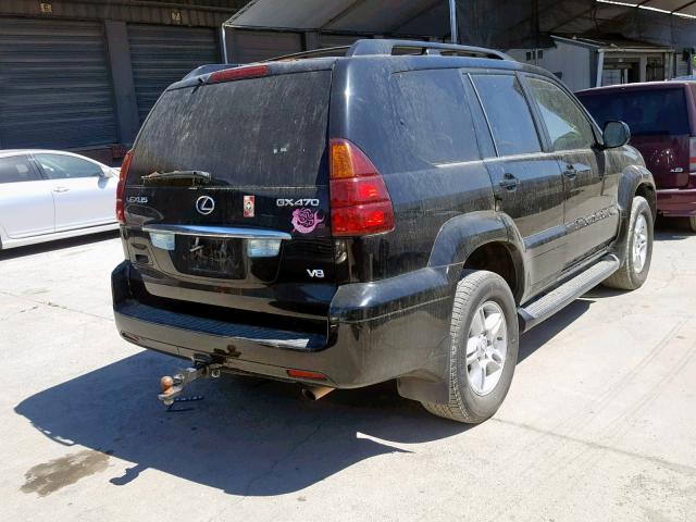 JTJBT20X330002609 - 2003 LEXUS GX 470 BLACK photo 4