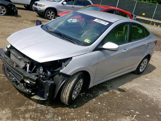 KMHCT4AE4HU171713 - 2017 HYUNDAI ACCENT SE SILVER photo 2