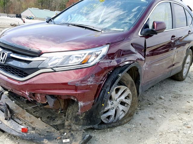 2HKRM4H71FH616743 - 2015 HONDA CR-V EXL RED photo 9