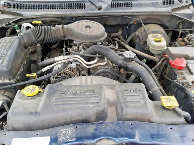 1B7GL2AX51S214162 - 2001 DODGE DAKOTA QUA BLUE photo 7