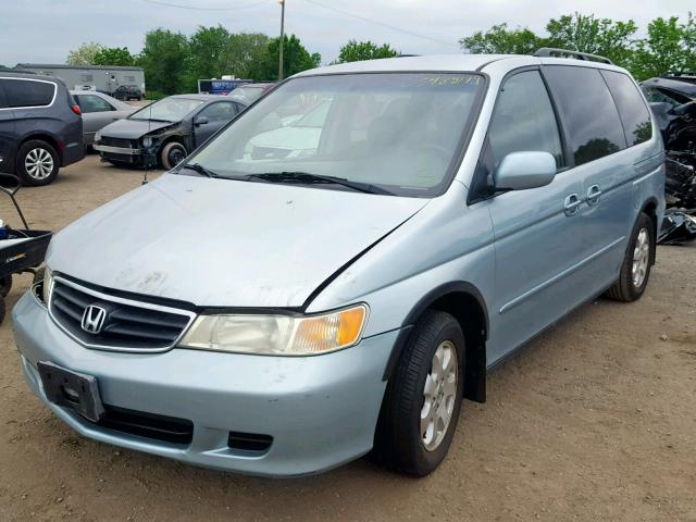 2HKRL18062H582071 - 2002 HONDA ODYSSEY EX BLUE photo 2