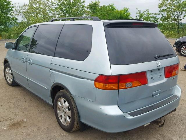 2HKRL18062H582071 - 2002 HONDA ODYSSEY EX BLUE photo 3