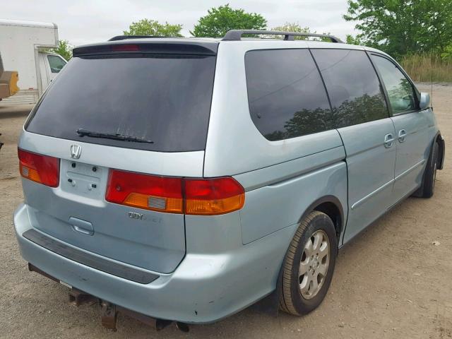 2HKRL18062H582071 - 2002 HONDA ODYSSEY EX BLUE photo 4