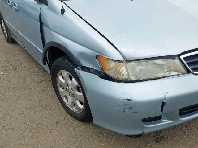 2HKRL18062H582071 - 2002 HONDA ODYSSEY EX BLUE photo 9