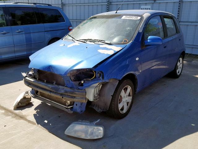 KL1TD66698B255155 - 2008 CHEVROLET AVEO BASE Blau Foto 2