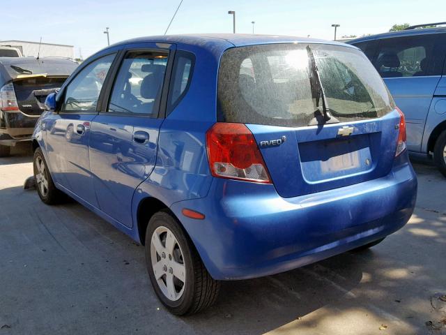 KL1TD66698B255155 - 2008 CHEVROLET AVEO BASE Blau Foto 3