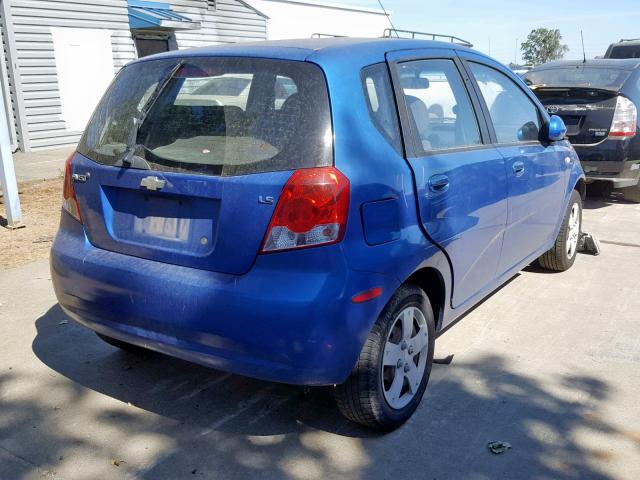 KL1TD66698B255155 - 2008 CHEVROLET AVEO BASE Blau Foto 4