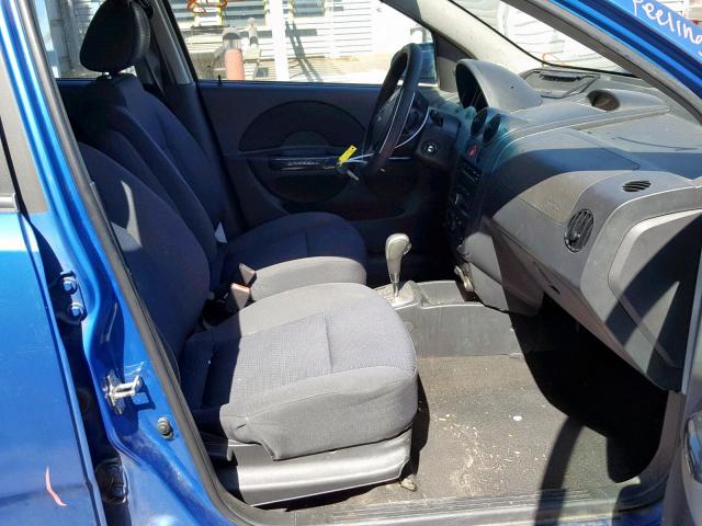 KL1TD66698B255155 - 2008 CHEVROLET AVEO BASE Blau Foto 5