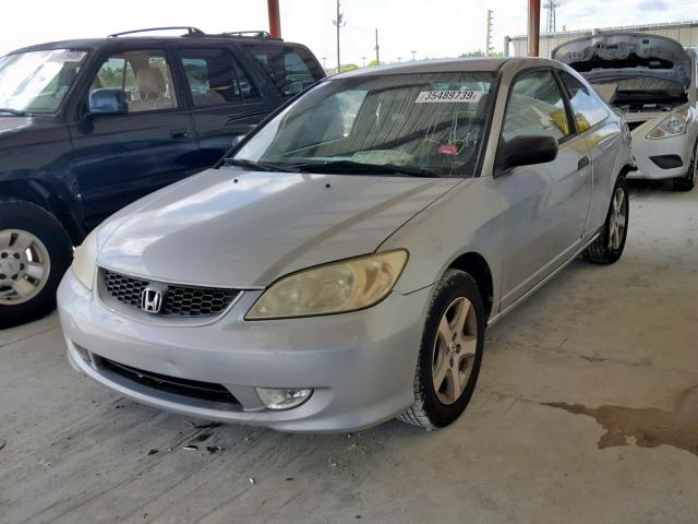 1HGEM22144L040924 - 2004 HONDA CIVIC DX V SILVER photo 2