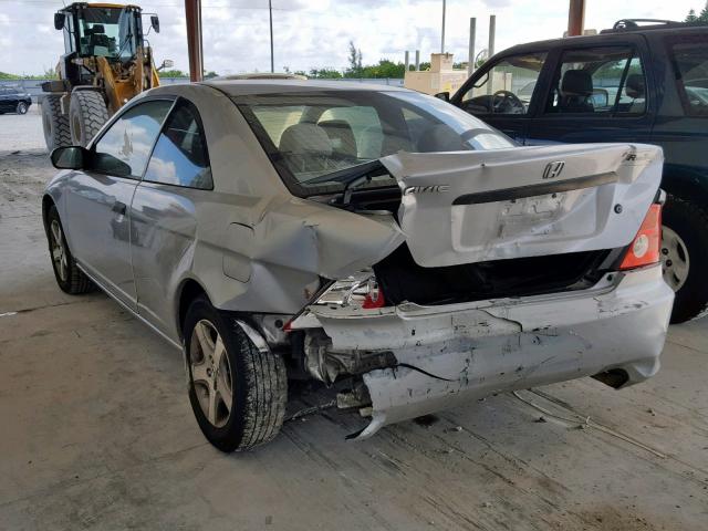 1HGEM22144L040924 - 2004 HONDA CIVIC DX V SILVER photo 3