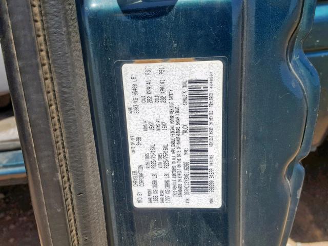 3B7HC13Y3XG116266 - 1999 DODGE RAM 1500 GREEN photo 10