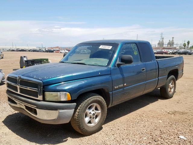 3B7HC13Y3XG116266 - 1999 DODGE RAM 1500 GREEN photo 2