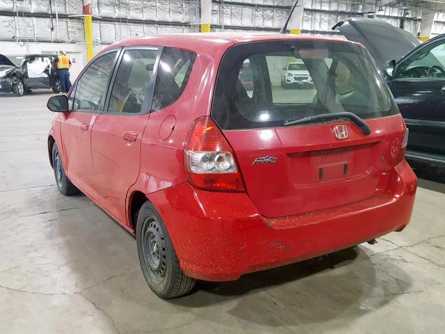 JHMGD384X8S067506 - 2008 HONDA FIT RED photo 3