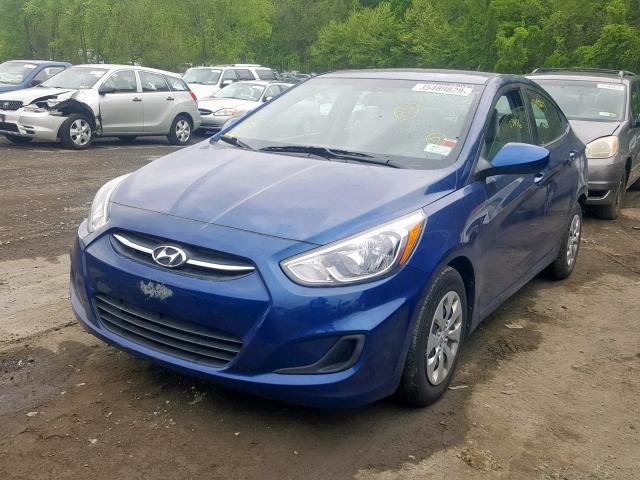 KMHCT4AE1HU168218 - 2017 HYUNDAI ACCENT SE BLUE photo 2