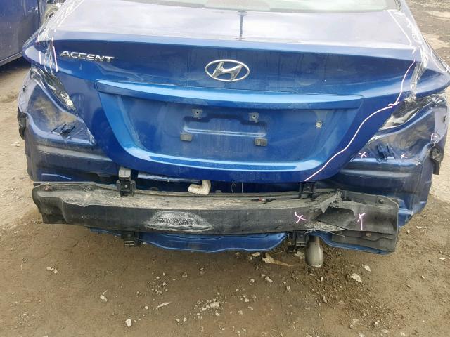 KMHCT4AE1HU168218 - 2017 HYUNDAI ACCENT SE BLUE photo 9