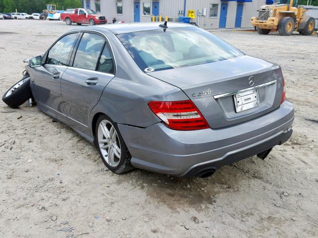 WDDGF4HB1CR221123 - 2012 MERCEDES-BENZ C 250 GRAY photo 3