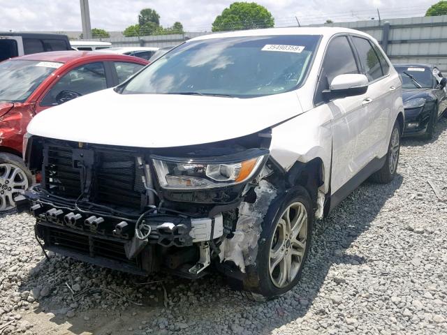 2FMPK3K93HBB19737 - 2017 FORD EDGE TITAN WHITE photo 2