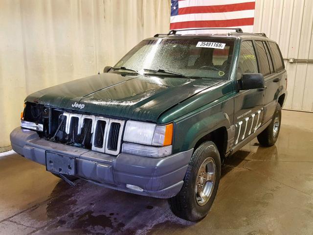 1J4GZ58Y4WC360594 - 1998 JEEP GRAND CHER GREEN photo 2