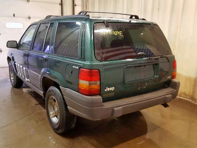 1J4GZ58Y4WC360594 - 1998 JEEP GRAND CHER GREEN photo 3