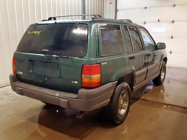 1J4GZ58Y4WC360594 - 1998 JEEP GRAND CHER GREEN photo 4