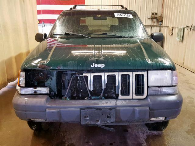 1J4GZ58Y4WC360594 - 1998 JEEP GRAND CHER GREEN photo 9