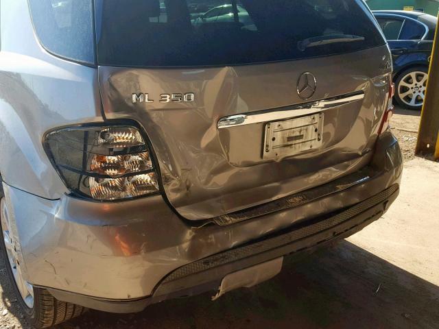 4JGBB86E38A368209 - 2008 MERCEDES-BENZ ML 350 GRAY photo 9