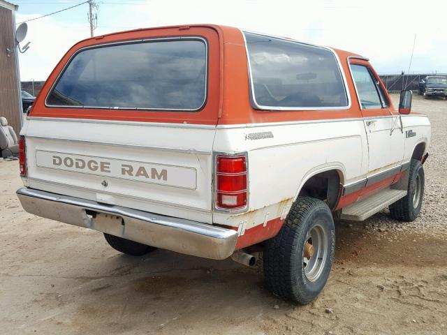 1B4GW12T9FS511758 - 1985 DODGE RAMCHARGER RED photo 4