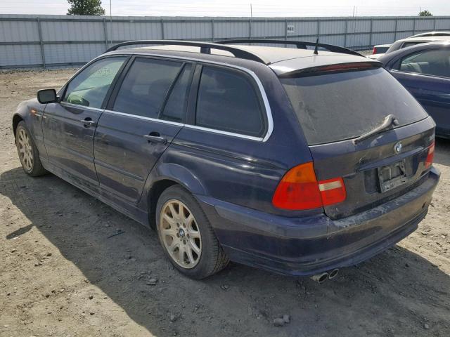 WBAAX13423PJ00226 - 2003 BMW 325 IT BLUE photo 3