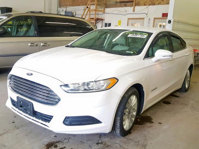 3FA6P0LU0ER247617 - 2014 FORD FUSION SE WHITE photo 2