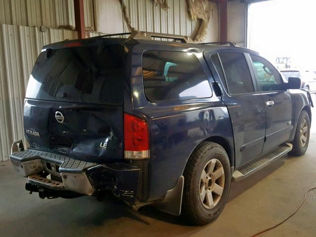 5N1AA08A96N710391 - 2006 NISSAN ARMADA SE BLUE photo 4