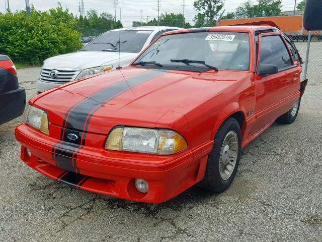 1FABP42E4JF244453 - 1988 FORD MUSTANG GT RED photo 2