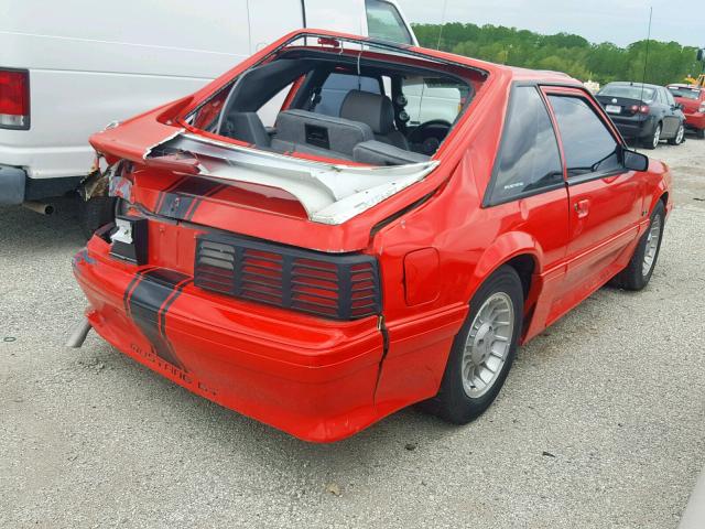 1FABP42E4JF244453 - 1988 FORD MUSTANG GT RED photo 4