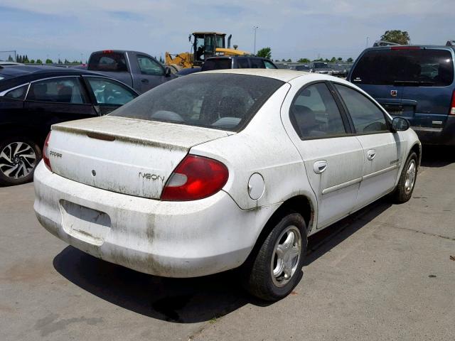 1B3ES46C5YD818211 - 2000 DODGE NEON BASE WHITE photo 4