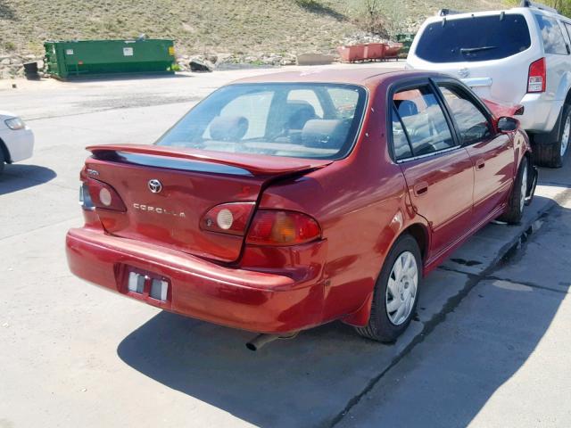 1NXBR12E42Z613386 - 2002 TOYOTA COROLLA CE RED photo 4