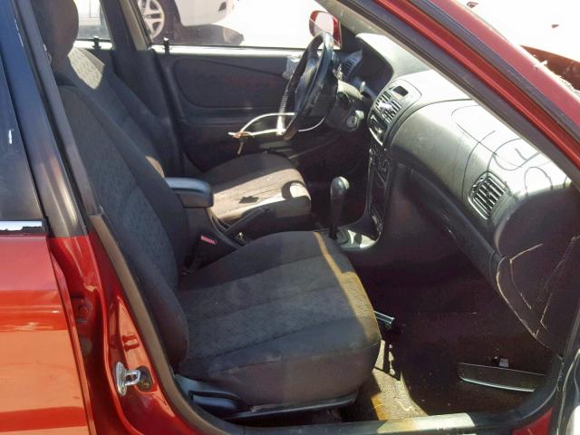 1NXBR12E42Z613386 - 2002 TOYOTA COROLLA CE RED photo 5