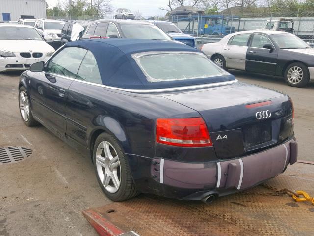 WAUDF48H58K011221 - 2008 AUDI A4 2.0T CA BLUE photo 3