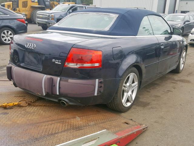 WAUDF48H58K011221 - 2008 AUDI A4 2.0T CA BLUE photo 4