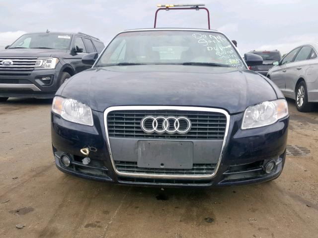 WAUDF48H58K011221 - 2008 AUDI A4 2.0T CA BLUE photo 9