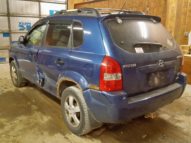 KM8JM72B06U310274 - 2006 HYUNDAI TUCSON GL BLUE photo 3