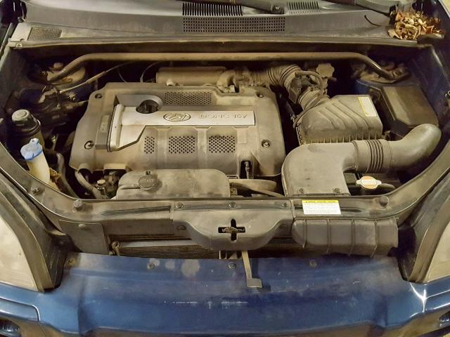 KM8JM72B06U310274 - 2006 HYUNDAI TUCSON GL BLUE photo 7