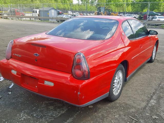 2G1WW12E919335491 - 2001 CHEVROLET MONTE CARL 红色 照片 4