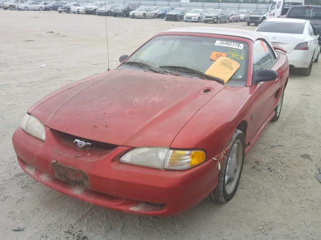 1FALP45T9RF161336 - 1994 FORD MUSTANG GT RED photo 2